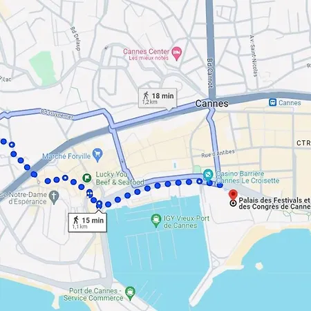 2 Pieces - Croisette Et Plages A 10 Mn A Pieds דירה